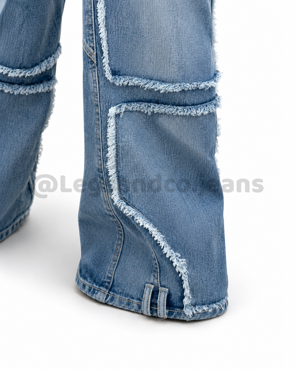 Jean stretch desgastes tipo cargo